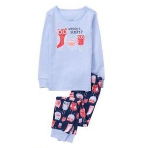 Gymboree Girls Gymmies Owl Hoot Pajama 2-Piece Set Blue Lilac 12-18M NWT